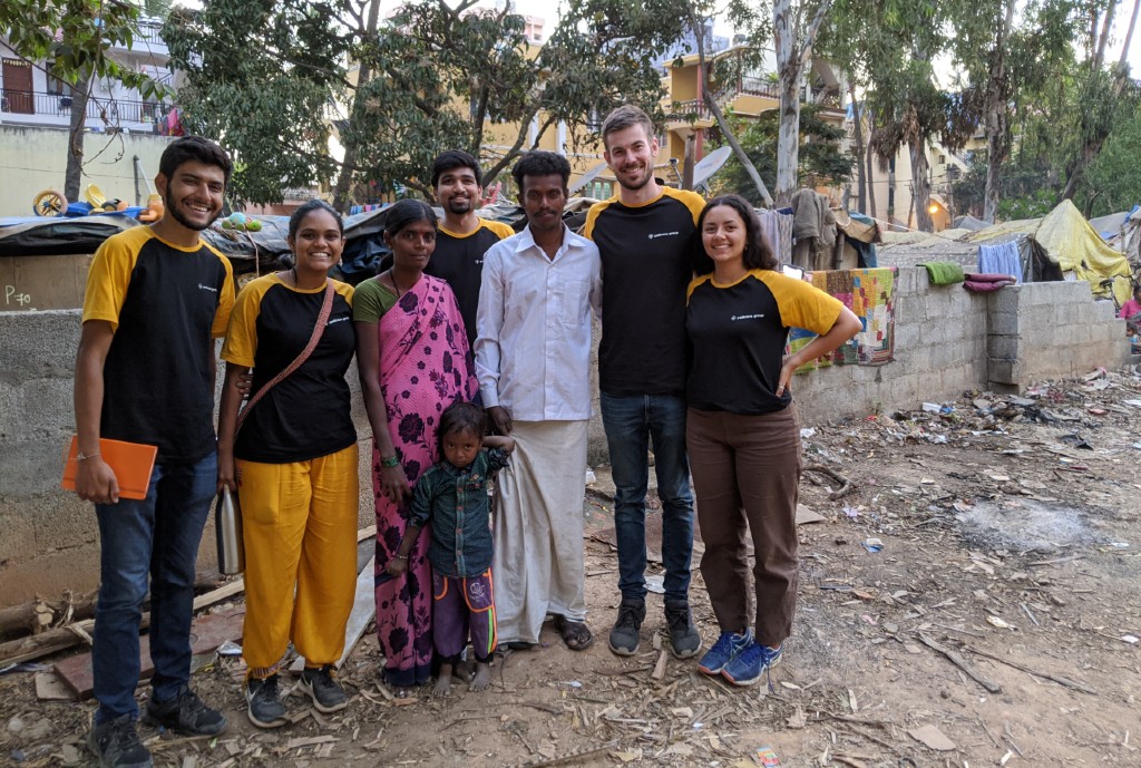 Student Fellows with entrepreneur in Bangalore