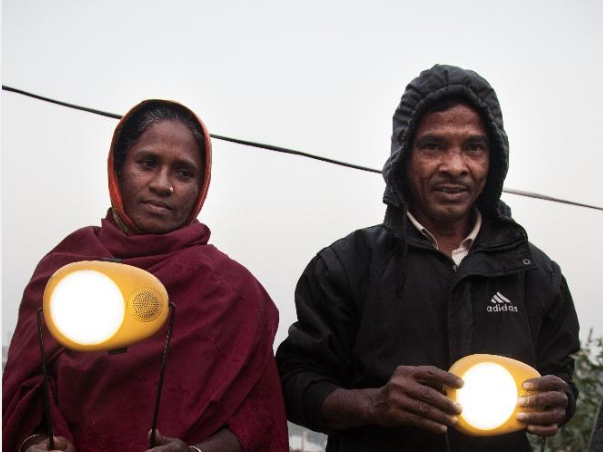 Solar light helping address poverty in India